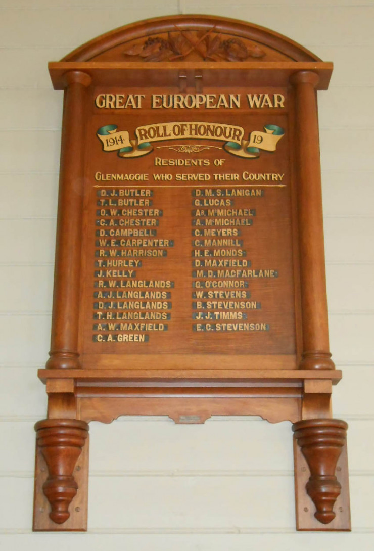 Glenmaggie WWI Honour Roll