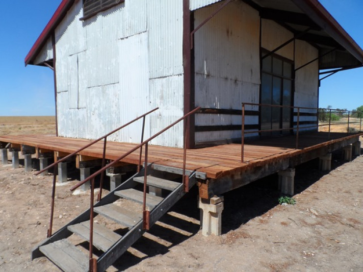 Patchewollock Railway Station goods shed