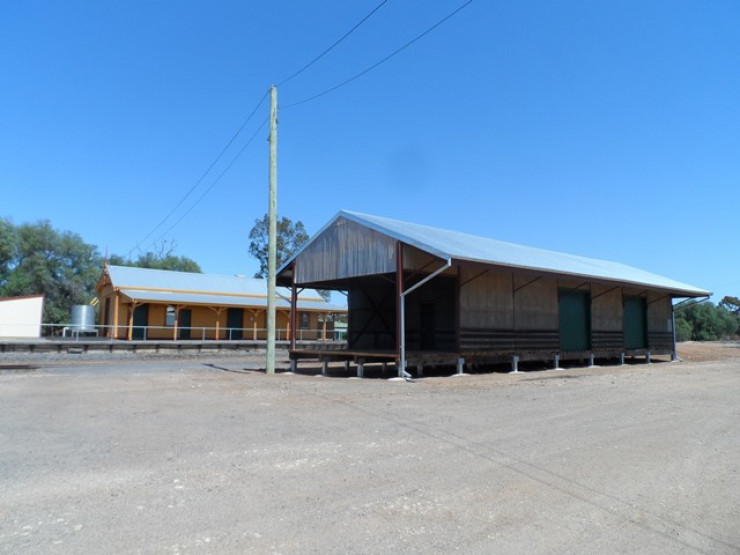 The Wycheproof Station goods shed building 