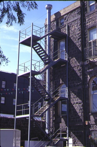former es&amp;a bank malop street geelong fire escape