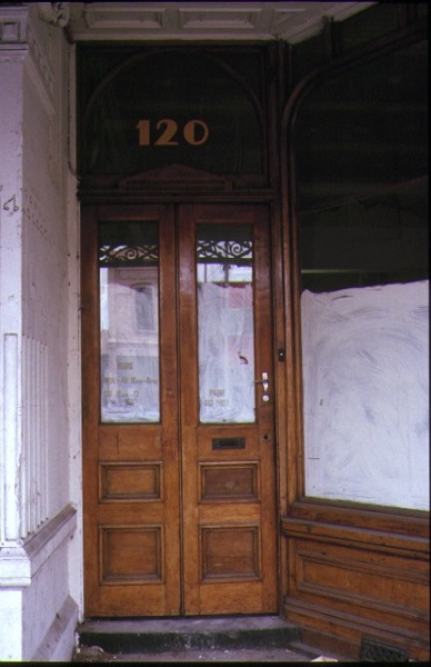 lygon buildings lygon street carlton wooden doorway