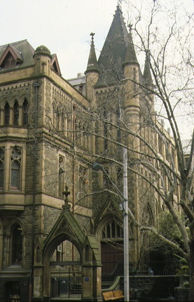 assembly hall collins street melbourne side view 1992