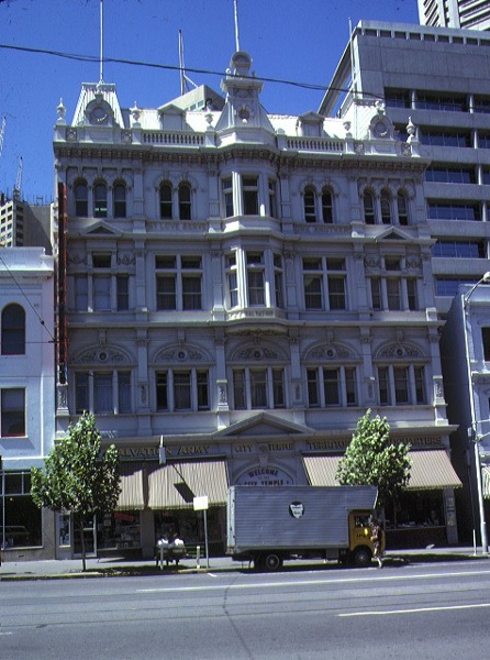 1 former salvation army temple bourke street melbourne front view jan1979