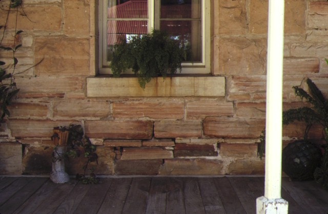 glenisla homestead glenisla via cavendish detail of stone wall sep1985