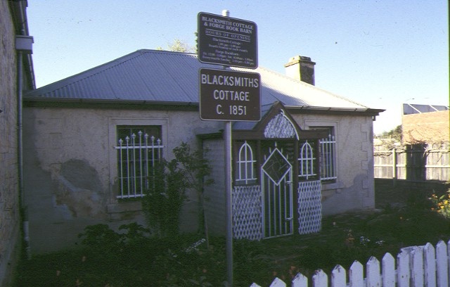 1 former blacksmiths cottage &amp; shop main street bacchus marsh front view of cottage 1997