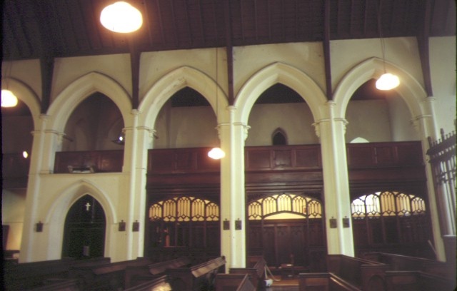 st marks anglican church george street fitzroy interior nave arches jul1980