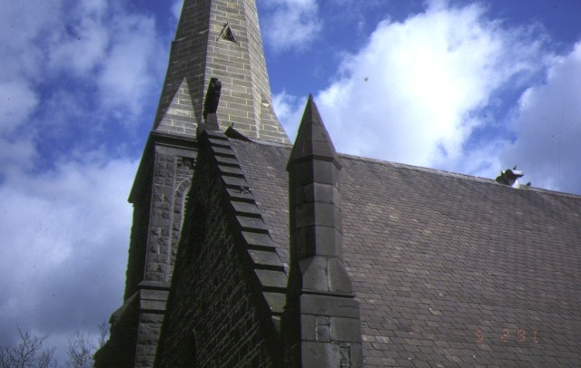 st marks anglican church george street fitzroy spire view