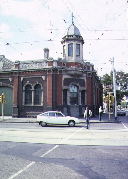 1 cable tram engine house gertrude street fitzroy front corner tower jan1983