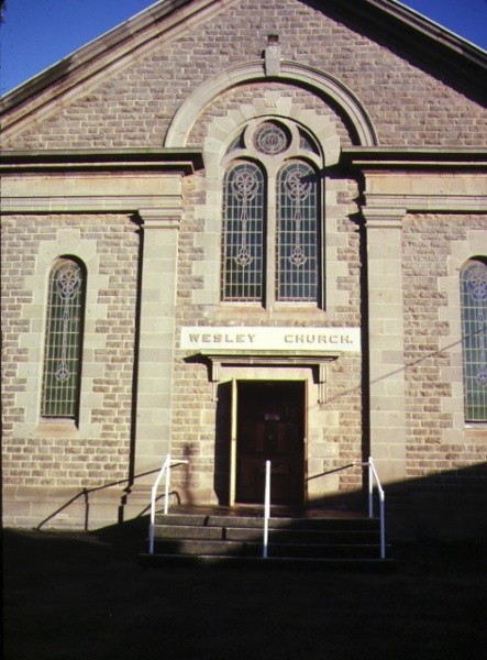 former wesleyan church portland front view of church jun1981