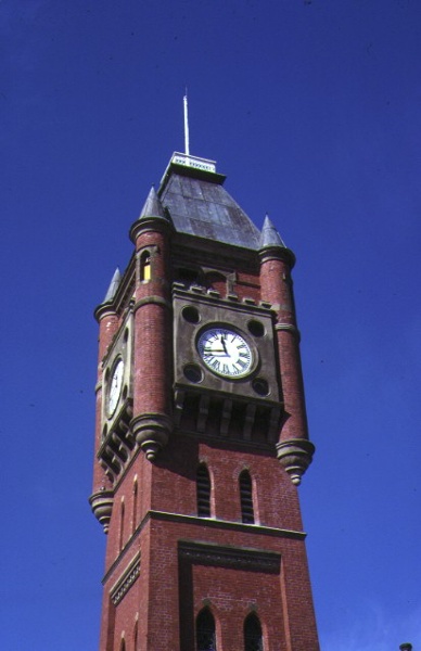 finlay ave of elms precinct camperdown detail of clock tower