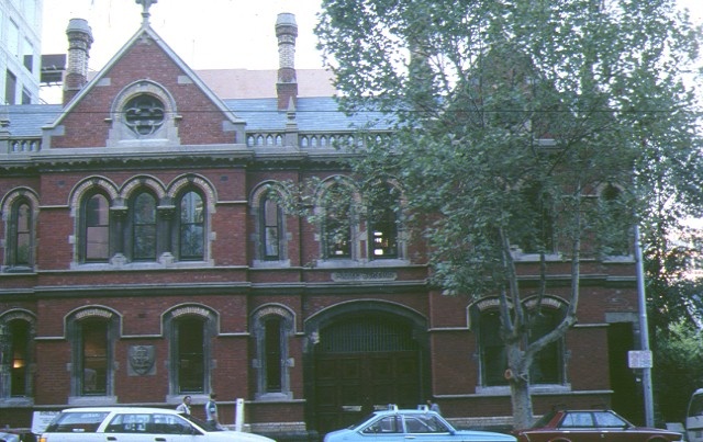 old bourke street west police station &amp; cell blocks bourke street melbourne front elevation