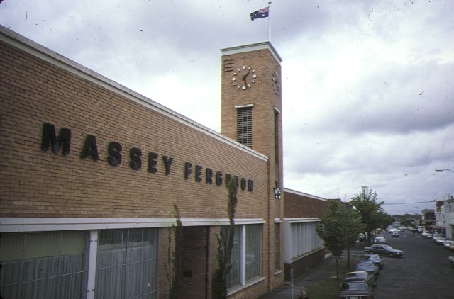former massey ferguson complex devonshire road sunshine office &amp; clock tower dec1985