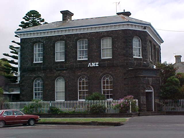 former bank of australasia sackville street port fairy front view nov1999