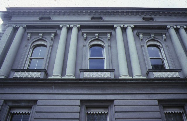former royal mint williams street melbourne detail of front windows sep1985