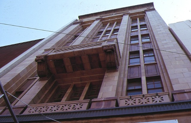 bank of nsw chamber bourke street melbourne front elevation &amp; balcony