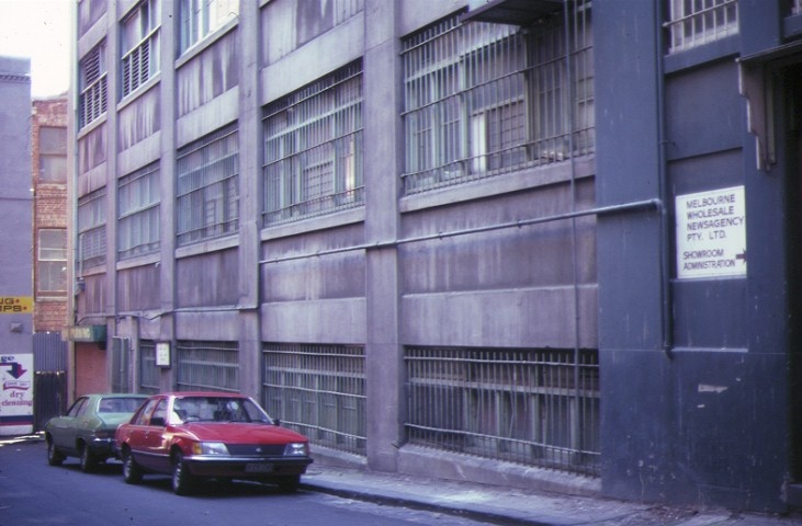 dovers building drewery lane melbourne rear view nov1985