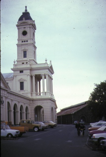 1 ballarat railway complex front view with tower feb1984