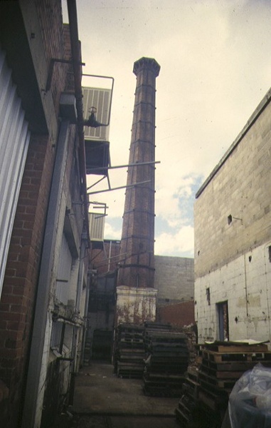 1 former australian licorice factory chimney &amp; fire tunnel remains victoria street brunswick chimney view