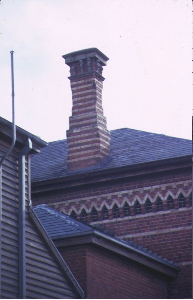 former ballarat east free library chimney detail jul1982
