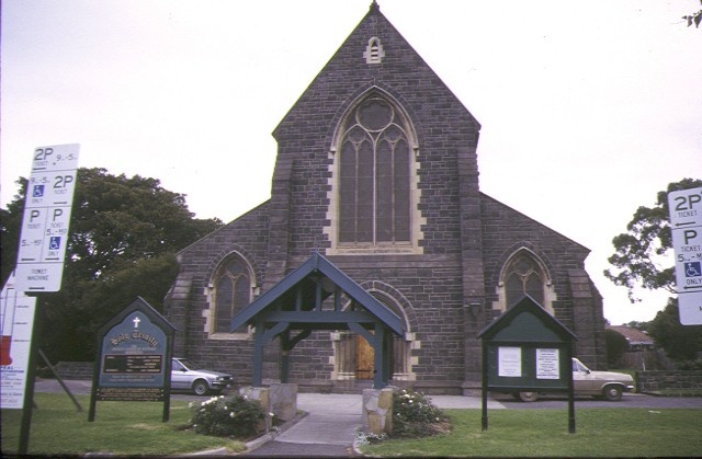 1 holy trinity church vicarage &amp; hall nelson place williamstown church front view may1998