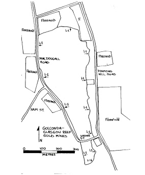 golconda glasgow reef golden gully battery plan