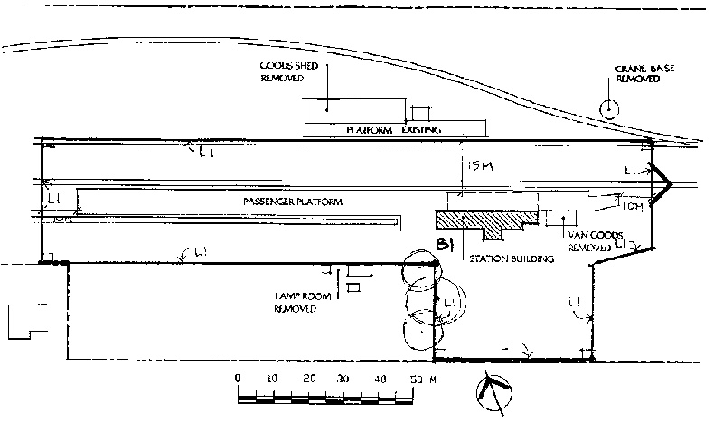 terang railway station plan