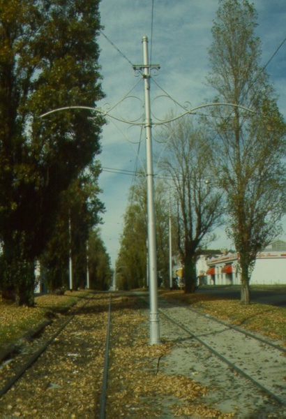 ornamental tramway overhead poles peel street