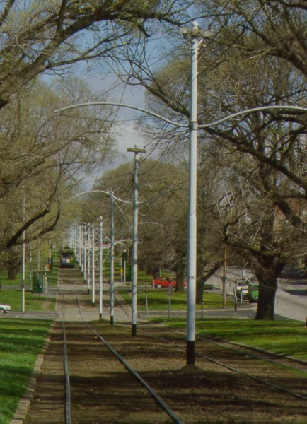 ornamental tramway overhead poles victoria parade