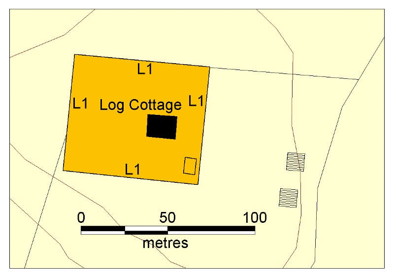 H01987 log cottage poowong plan 2