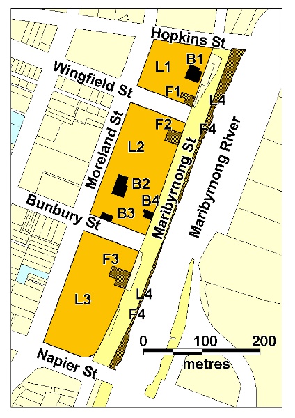 H01397 saltwater river crossing site footscray wharves precinct maribyrnong river plan