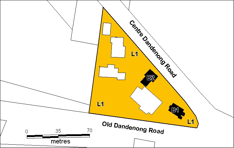 H00225 Extent of Registration march 2003 [Note: labels for Centre Dandenong Road and Old Dandenong road should be reversed]