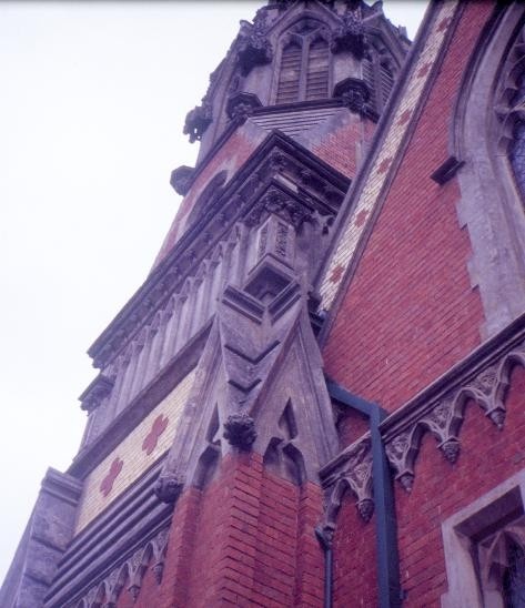 former congregational church and hall mair and dawson sts north ballarat close up steeple she project 2004