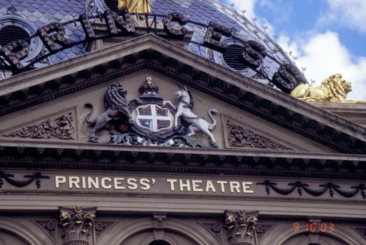 h00093 princess theatre spring street melbourne coat of arms