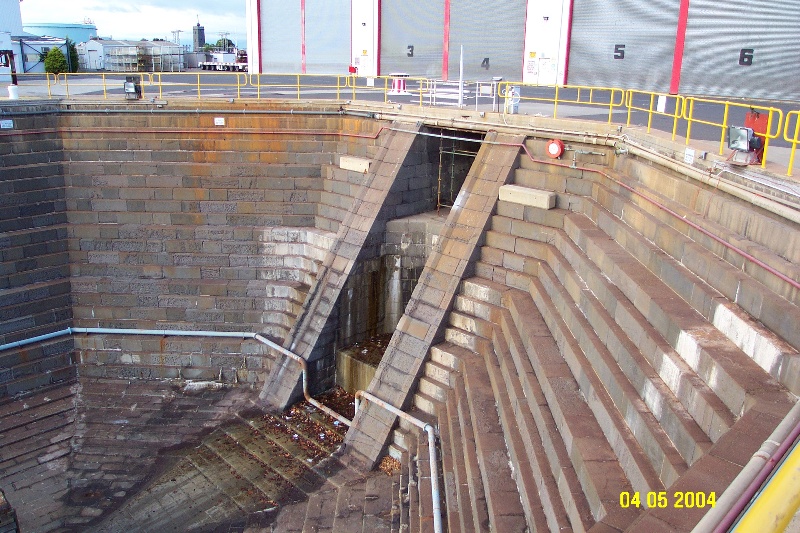 h00697 alfred graving dock williamstown dockyard williamstown steps she project 2004