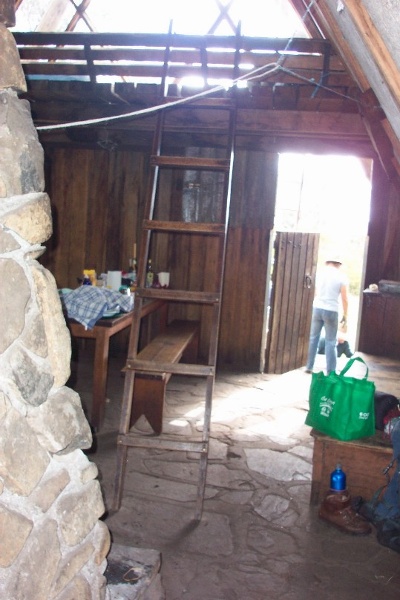 h00046 gantner hut sleeping loft and north door feb2005 as 008