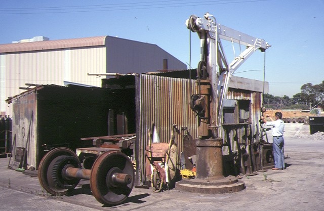 Former Railway Workshops Champion Road Newport Hydraulic Crane