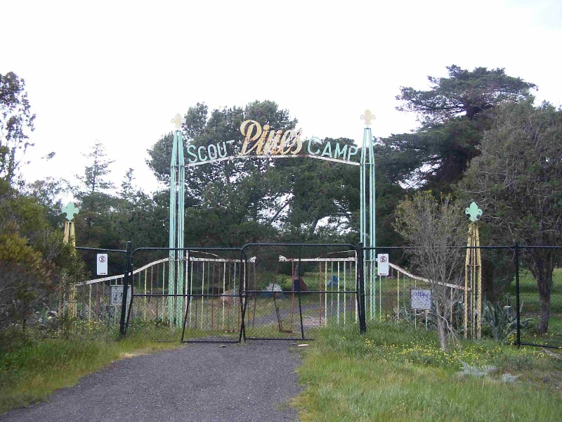 'The Pines' Scout Camp, Hobsons Bay Heritage Study 2006 - The cover image shows the entrance gates and archway erected in 1964.