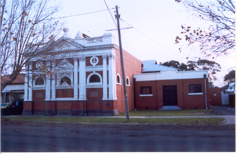 Excelsior Lodge of Industry Masonic Temple, Hobsons Bay Heritage Study 2006