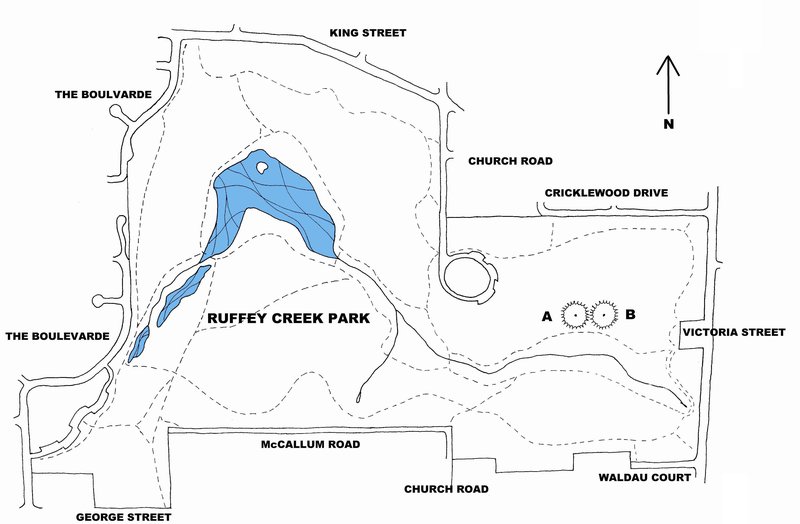 Manningham Heritage Garden &amp; Significant Tree Study 2006 - Location Map and Key