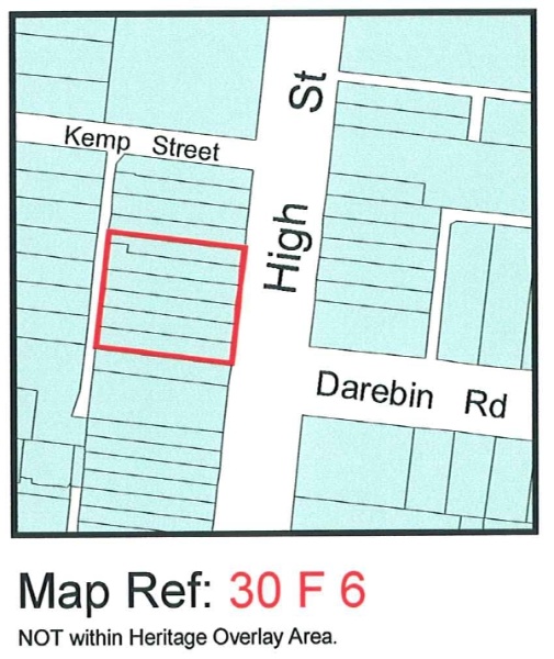 City of Darebin Heritage Review 2000 (map)