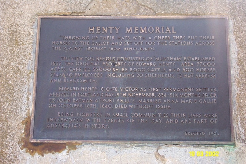 23133 Henty Memorial Glenelg Highway Carapook 1824