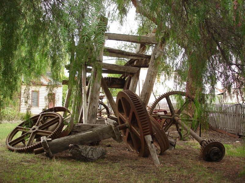 Log winch at the brothels site, relocated from the Evans Brothers Sawmill. March 2007.