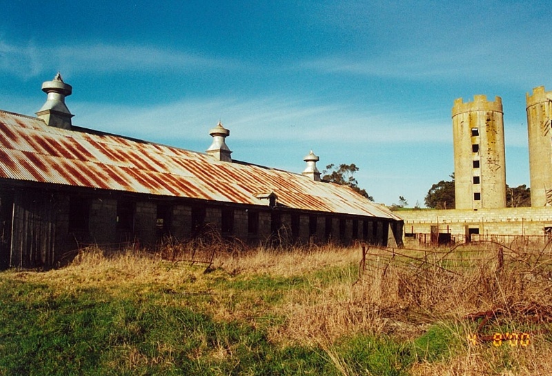 View of south shed and silos