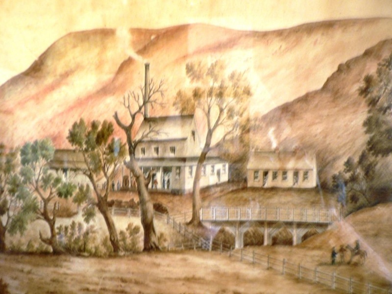 Early watercolour painting of Clyde Mill