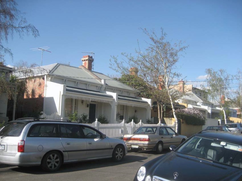 Victorian brick cottages on the north side of Hume Street.