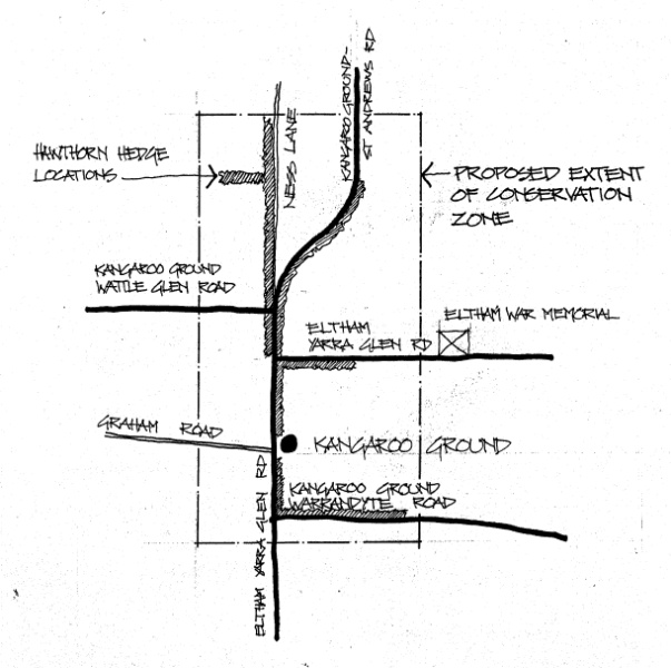 1 - Hawthorn Hedges in Kangaroo Ground02 - Shire of Eltham Heritage Study 1992