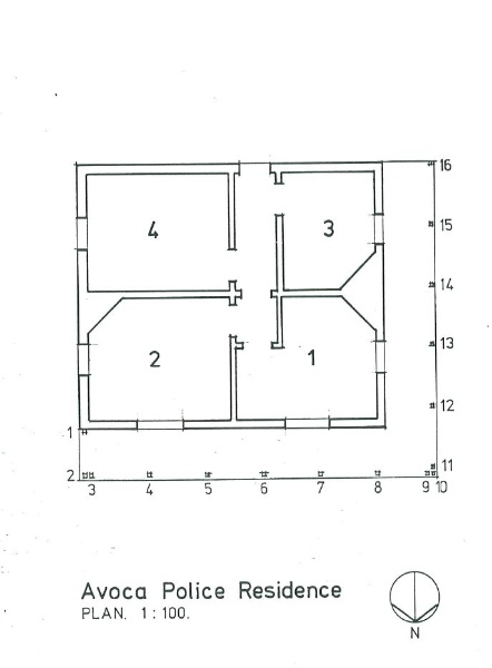 Avoca police residence measured drawings