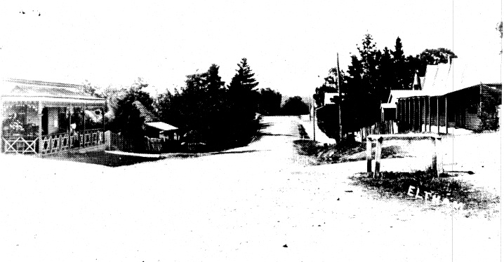 205 - Former CBA Bank 810 Main Rd Eltham 03 - Photograph below shows this bank's streetscape setting in the late 19th/early 20th century (ELHPC NO.626) - Shire of Eltham Heritage Study 1992