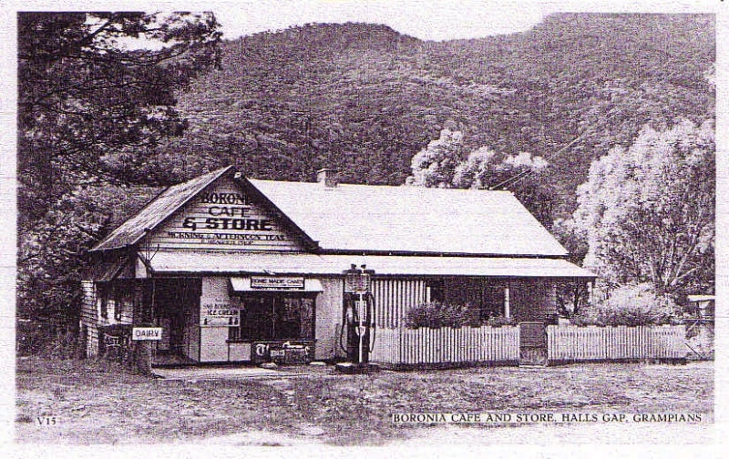 HG 21 1 - Boronia Cafe and Store, Halls Gap, Grampians, Valentine's Post Card - Shire of Northern Grampians - Stage 2 Heritage Study, 2004