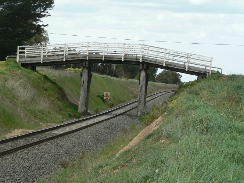 Timber railway bridge Peel Road Inverleigh